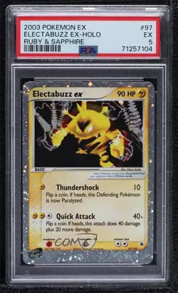 Electabuzz ex Holo Pokemon EX Ruby & Sapphire PSA 5 2003 - Image 1