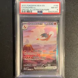 Charizard EX #199/165 2023 Pokemon Mew en Special Illustration Rare Graded PSA 8 - Image 1
