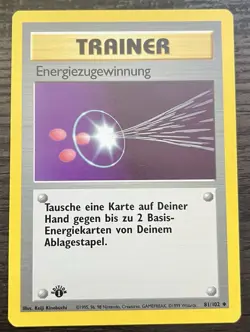 1st Edition GERMAN Energy Retrieval 81/102 Pokemon TCG WOTC Base Set MINT - Image 1