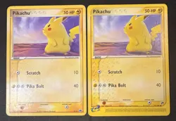 x2 - Pikachu 72/100 + 6/10 - Pokemon EX Sandstorm + Trainer Kit - Image 1