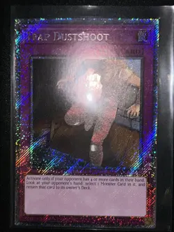 Yugioh! 1x Trap Dustshoot RA04-EN121 Platinum Secret Rare 1st Ed NM - Image 1