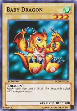 Lightly Played Baby Dragon - LCJW-EN006 - Super Rare - 1st Edition - YuGiOh - Image 1