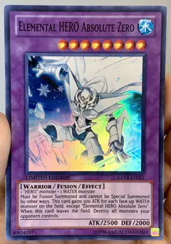Yugioh Elemental HERO Absolute Zero GENF-ENSE1 Super Rare Ltd Ed NM/VLP w/Track - Image 1