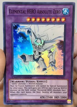 Yugioh Elemental HERO Absolute Zero GENF-ENSE1 Super Rare Ltd Ed NM/VLP w/Track - Image 2