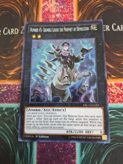 Yugioh Number 45: Crumble Logos the Prophet of Demolition DRL3-EN023 Secret NM - Image 1