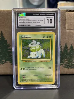Bulbasaur Pokemon Card Trading Card Game Classic Gem Mint 10 Holo - Image 1