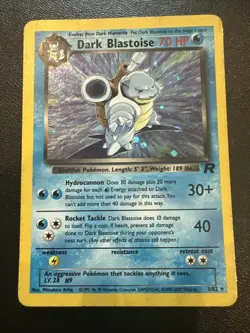 Pokemon Dark Blastoise Trading Card Game Holofoil Rare 3/82 - Image 1