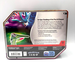 Pokemon Paradox Clash Tin Iron Leaves Tin (New/5 Card Packs) In Hand, Free Ship - Image 2