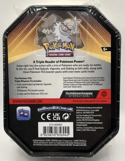 Pokemon TCG: Slaking Triple Whammy Tin (3 Card Packs) New/Sealed Free Shipping - Image 2
