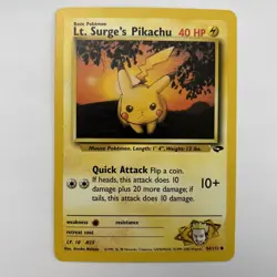 Lt Surge's Pikachu 84/132 Gym Challenge Regular Pokemon Card - Image 1