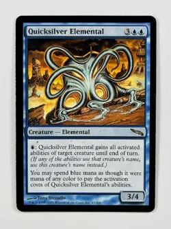 1x MTG Quicksilver Elemental - Mirrodin - Very LP #47 - Image 1