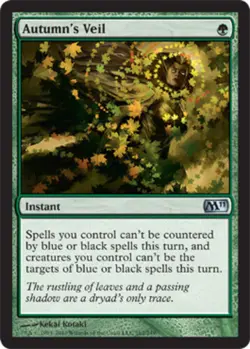 Moderatly Played, English - 1 x MTG Autumn's Veil - Foil Magic 2011 - Image 1