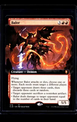 2022 MTG Magic the Gathering CLB Battle For Baldurs Gate Extended Art #578 Balor - Image 1