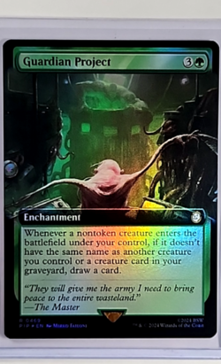 2024 MTG Magic the Gathering PIP Fallout Extended Art Foil #469 Guardian Project - Image 1