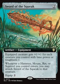 Sword of the Squeak - Extended Art BLBC LP MTG - Image 1