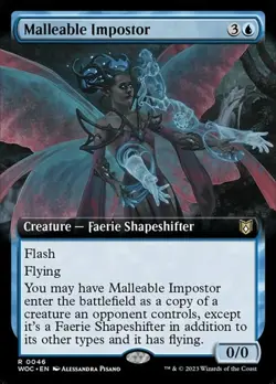 Malleable Impostor - Extended Art WoEC LP MTG - Image 1