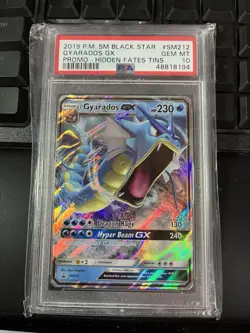 2019 Pokemon PSA 10 Gyrados GX Black Star Promo #SM212 Sun & Moon Hidden Fates - Image 1