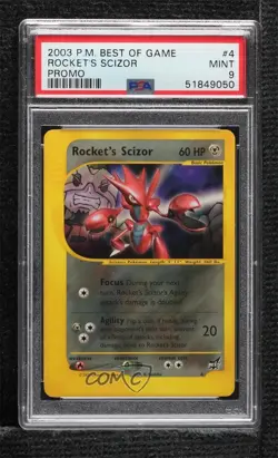 Rocket's Scizor Pokemon Best of Game Tournament Promo PSA 9 MINT 2003 - Image 1