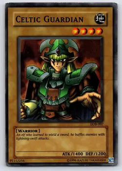 Yugioh! Celtic Guardian LOB-007 Super Rare Unlimited MP - Image 1
