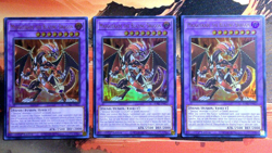 YuGiOh! 3x Masquerade the Blazing Dragon RA02-EN022 1st Edition NM UR Playset - Image 1