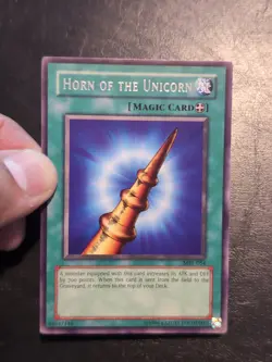 Yu-Gi-Oh! RARE CARD HORN OF THE UNICORN MRL-054 1996 VINTAGE PRINT VLP - Image 3