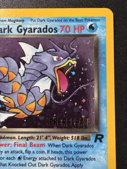 Prerelease Dark Gyarados 8/82 Team Rocket Pokemon Card Holo Foil Rare Near Mint - Image 4