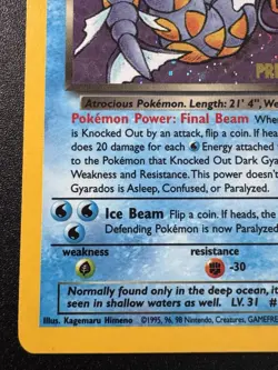 Prerelease Dark Gyarados 8/82 Team Rocket Pokemon Card Holo Foil Rare Near Mint - Image 5
