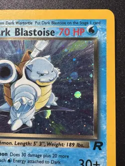 1st Edition Dark Blastoise 3/82 Team Rocket Pokemon Card Holo Foil Rare MP - Image 5