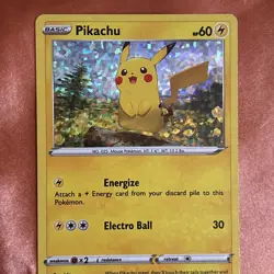 2022 Pokemon Pikachu #7 Holo Rare McDonald's Collection Pop 61 COLLECTOR CARD - Image 2
