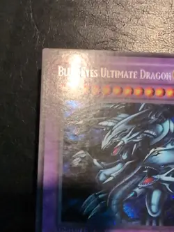 Yu-Gi-Oh! SECRET RARE HOLO CARD BLUE-EYES ULTIMATE DRAGON RP01-EN000 1996 LP - Image 5