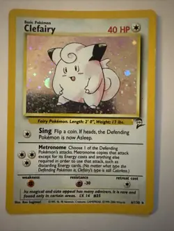 Clefairy 6/130 Lightly Played Holo Rare Base Set 2 2000 Pokemon WOTC Card - Image 1