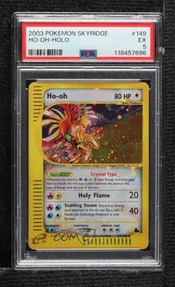Ho-oh Pokemon e-Card Series Skyridge PSA 5 2003 - Image 1