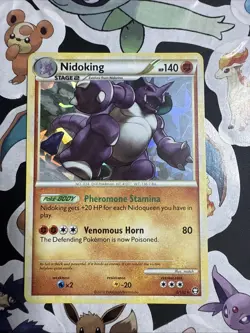 Nidoking 6/102 Cracked Ice NM -Rare Vintage Holo Pokemon Card- Triumphant - Image 1
