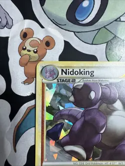 Nidoking 6/102 Cracked Ice NM -Rare Vintage Holo Pokemon Card- Triumphant - Image 3