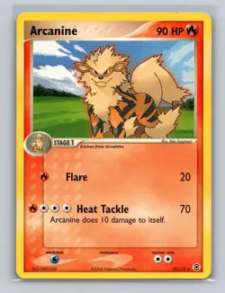(3x) Arcanine 18/112 Ex Fire Red And Leaf Green Rare Pokemon Card Vintage MP - Image 1