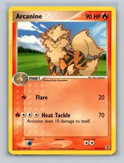 (3x) Arcanine 18/112 Ex Fire Red And Leaf Green Rare Pokemon Card Vintage MP - Image 3