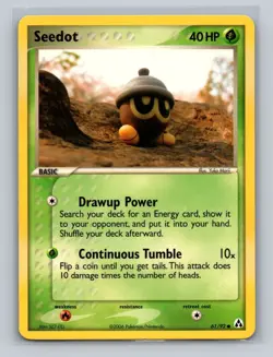 Seedot - EX Legend Maker 61/92 Yuka Morii Vintage Pokemon TCG Card LP - Image 1