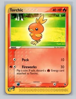 (3x) 2013 Pokemon Ruby & Sapphire #73/109 Torchic Regular Card LP-MP - Image 1
