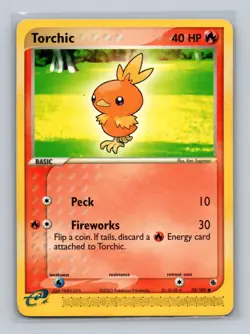(3x) 2013 Pokemon Ruby & Sapphire #73/109 Torchic Regular Card LP-MP - Image 3