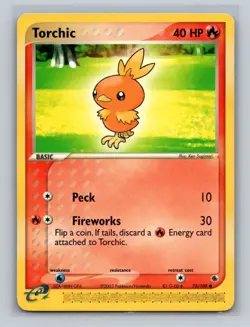(3x) 2013 Pokemon Ruby & Sapphire #73/109 Torchic Regular Card LP-MP - Image 5