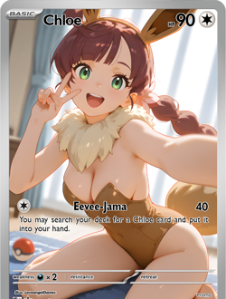 LoveangelGames-Season 2- Custom Card- Waifu Universe- Chloe EeveeJama - Image 1