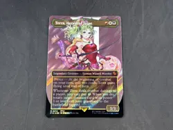 MTG MAGIC FINAL FANTASY #212 TERRA, HERALD OF HOPE BORDERLESS SURGE FOIL RARE - Image 1