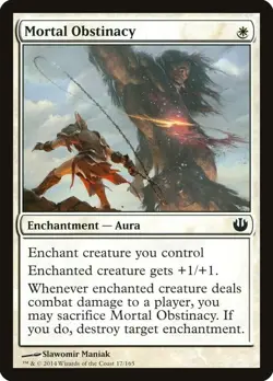 Magic the Gathering MTG Mortal Obstinacy Journey Into Nyx JOU 17/165 Common NM/M - Image 1