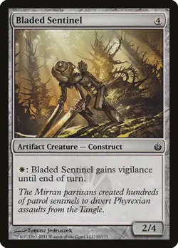 Magic the Gathering MTG Bladed Sentinel Mirrodin Besieged MBS 98/155 Common NM/M - Image 1