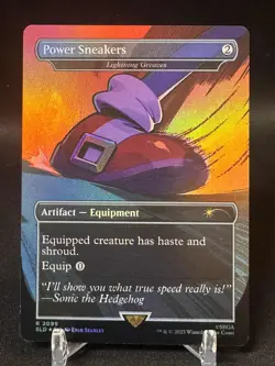 MTG Power Sneakers - Lightning Greaves (Rainbow Foil) NM Secret Lair SONIC - NM - Image 1