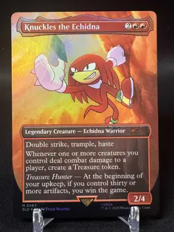Knuckles the Echidna (Rainbow Foil) Secret Lair Drop Foil MTG - NM - Image 1