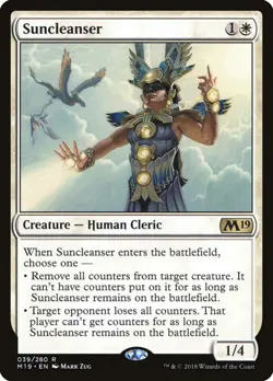 Suncleanser CORE 2019 MTG MAGIC CREATURE HUMAN CLERIC RARE - Image 1