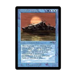 WOTC MtG Arabian Nights Island Fish Jasconius (U2) VG - Image 1