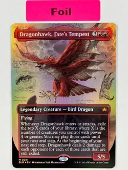 1x MTG Dragonhawk, Fate's Tempest - (Borderless Foil) - Bloomburrow NM #291 - Image 1