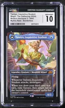 MTG Tamiyo, Inquisitive Student MH3 0443 Borderless Grade 10 CGC Gem Mint - Image 1